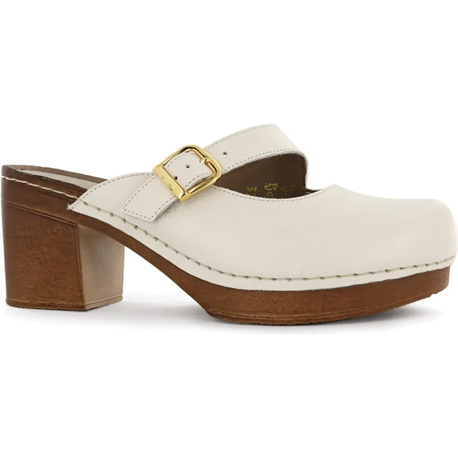 Ecco Zueco Ecco Casual Mujer Telma07 color marfil | Platanitos