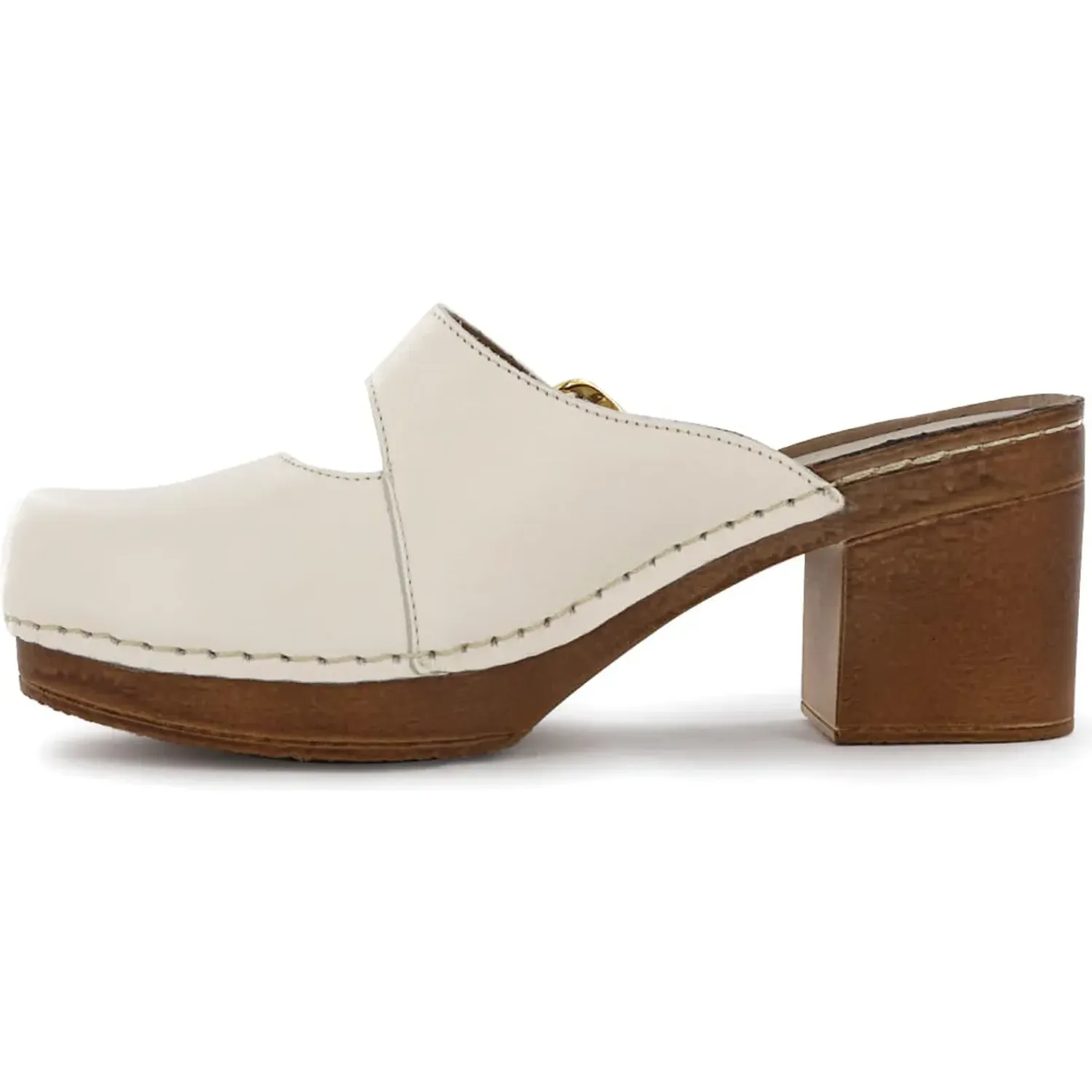 Ecco Zueco Ecco Casual Mujer Telma07 color marfil | Platanitos