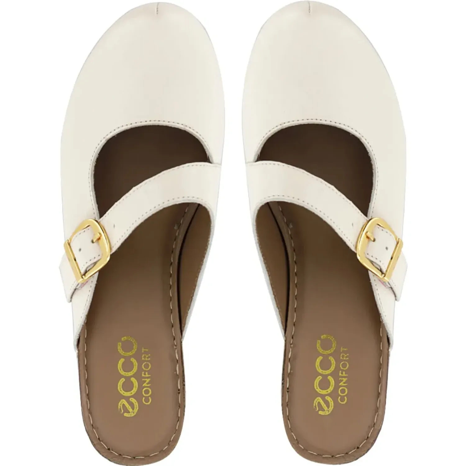 Ecco Zueco Ecco Casual Mujer Telma07 color marfil | Platanitos