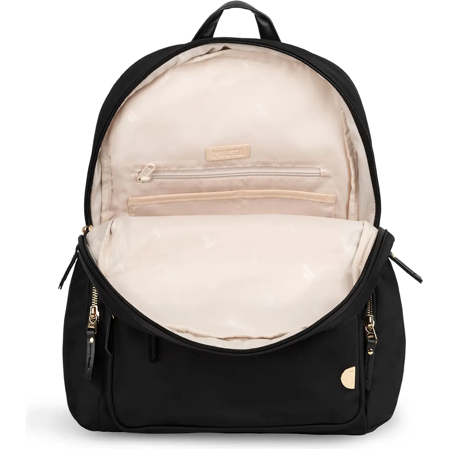 PORTA Mochila Porta Mujer Letizia color negro | Platanitos