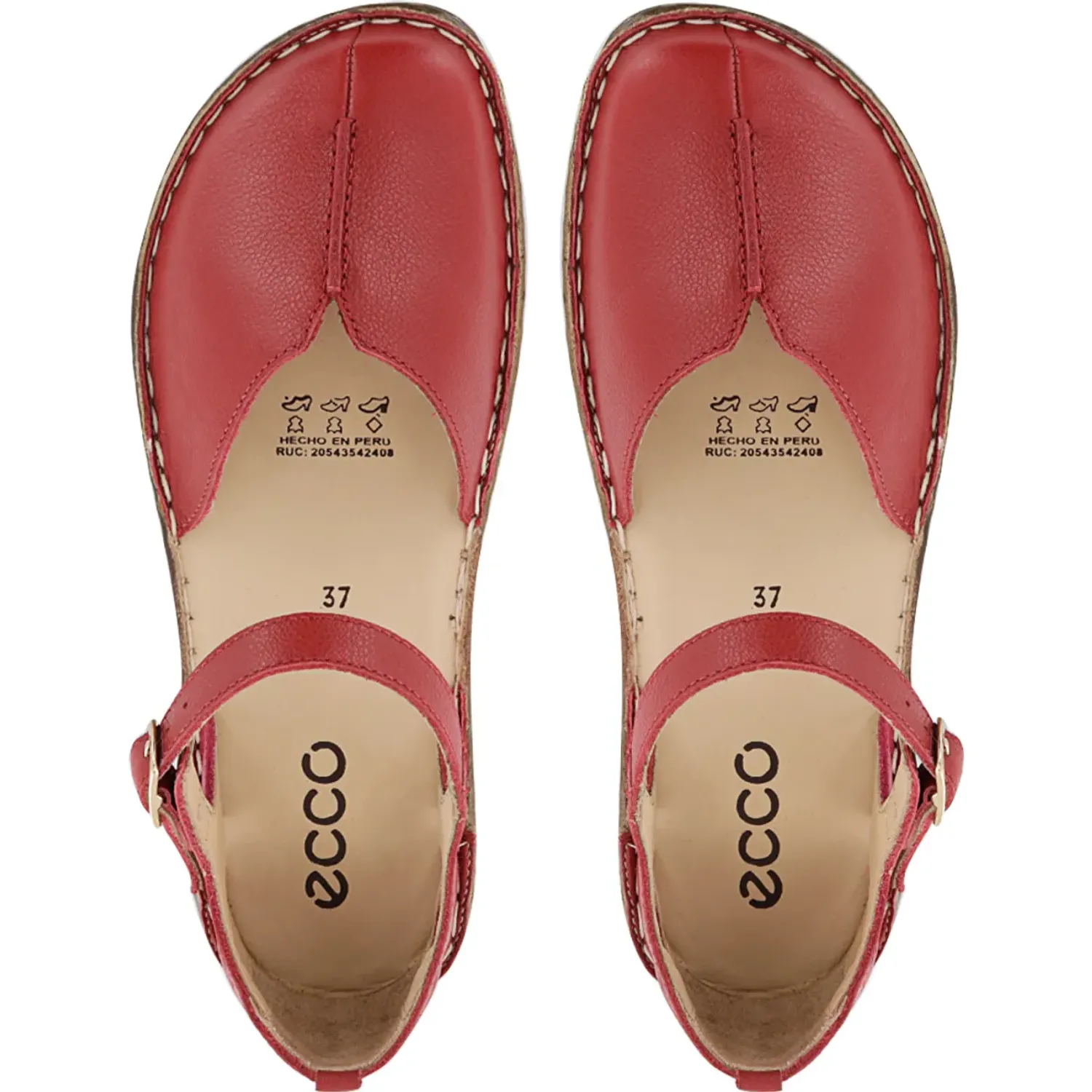 Calzado Ecco Confort Dama Bonnie08 color rojo | Platanitos