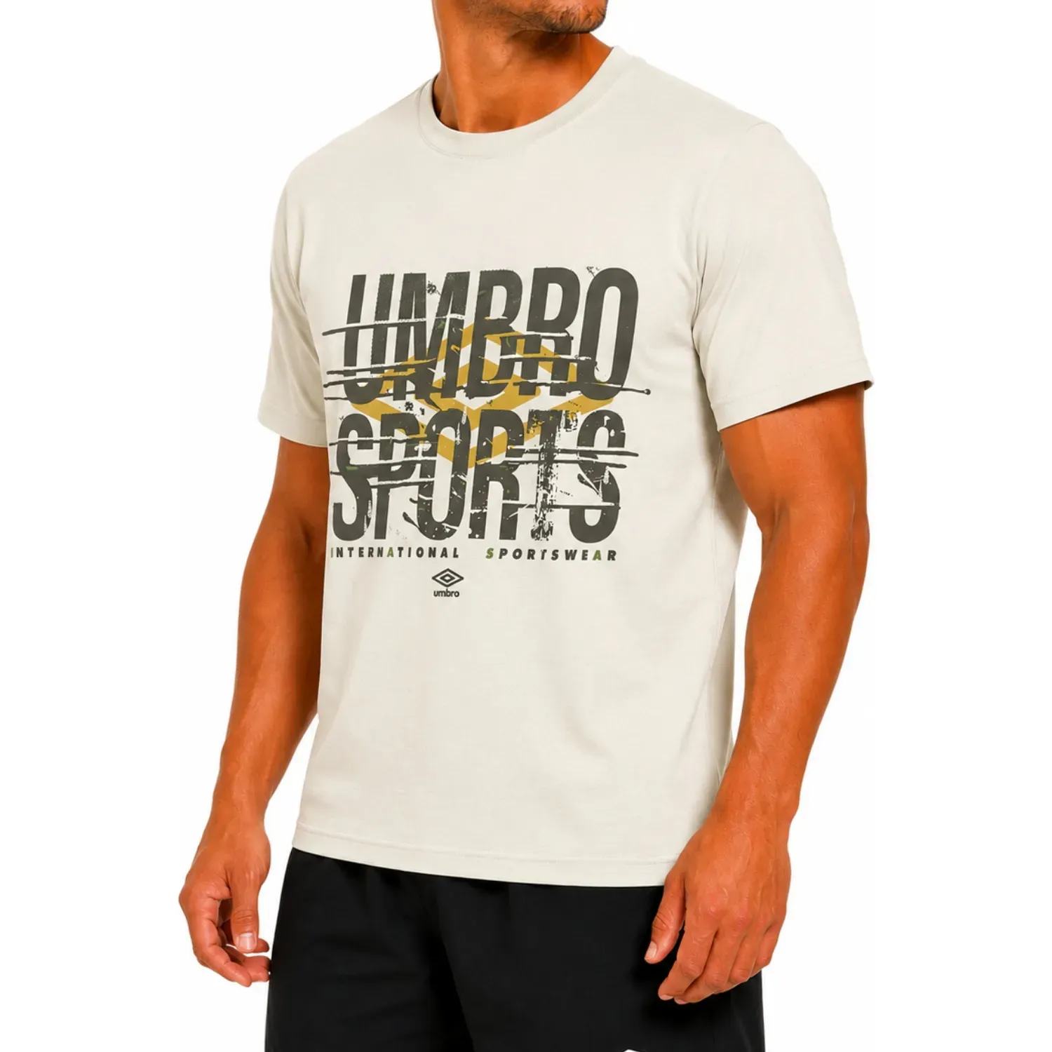 Polo Umbro Manga Corta  Hombre Basico color crema | Platanitos