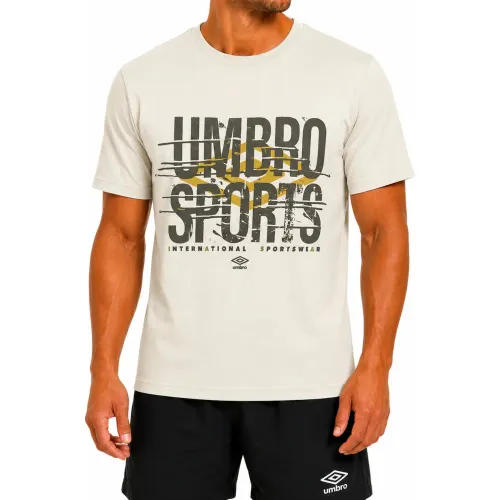 Polo Umbro Manga Corta  Hombre Basico color marfil | Platanitos