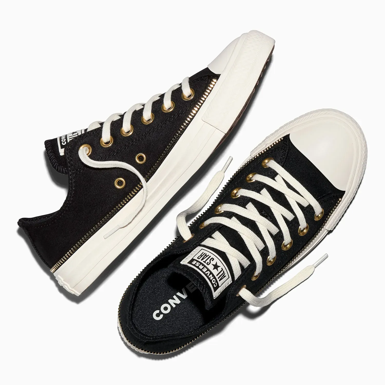 Zapatillas Converse Urbanas Mujer Chuck Taylor All Star Zippers color negro | Platanitos