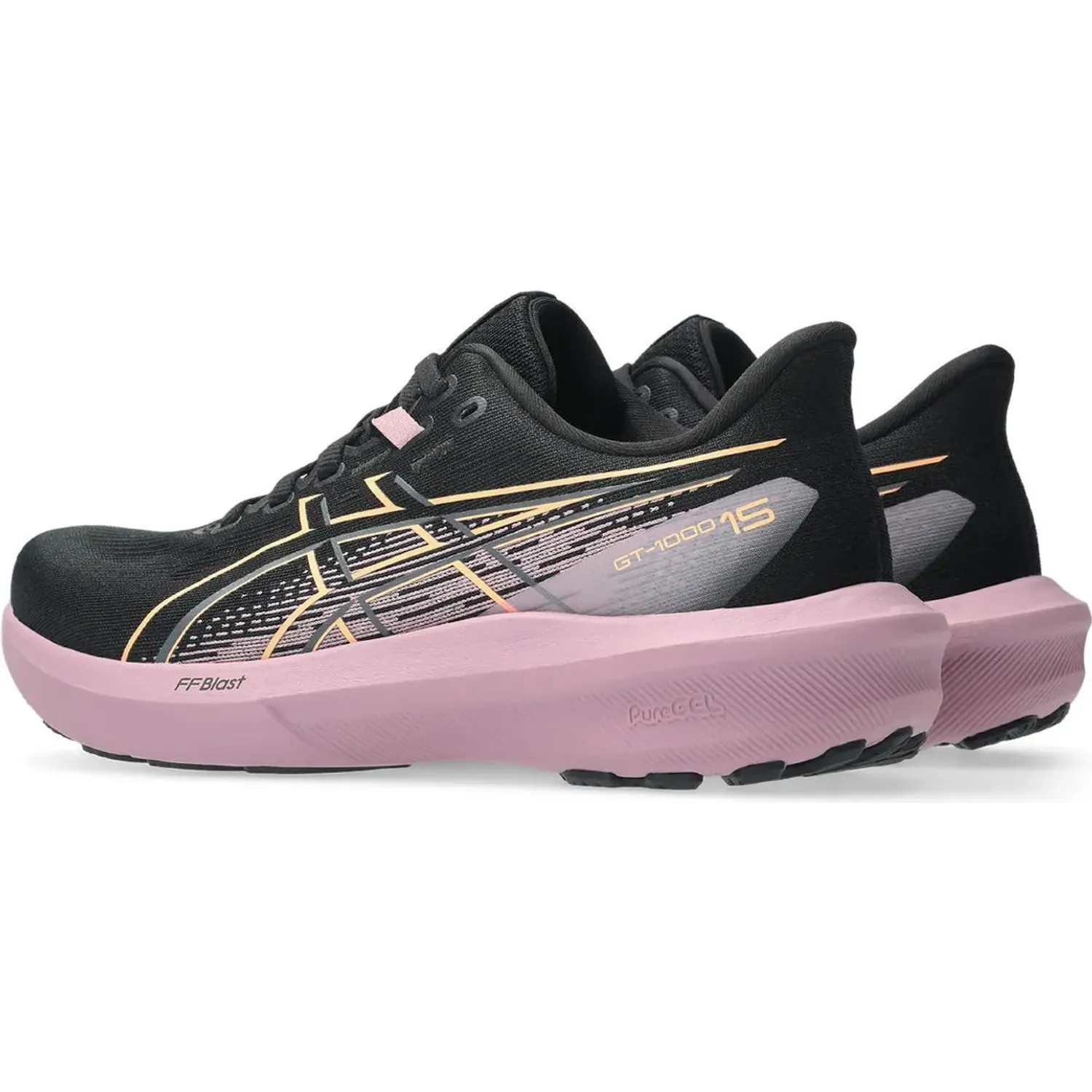 Zapatillas Asics Running Mujer Gt 1000 15 color rosado / negro | Platanitos