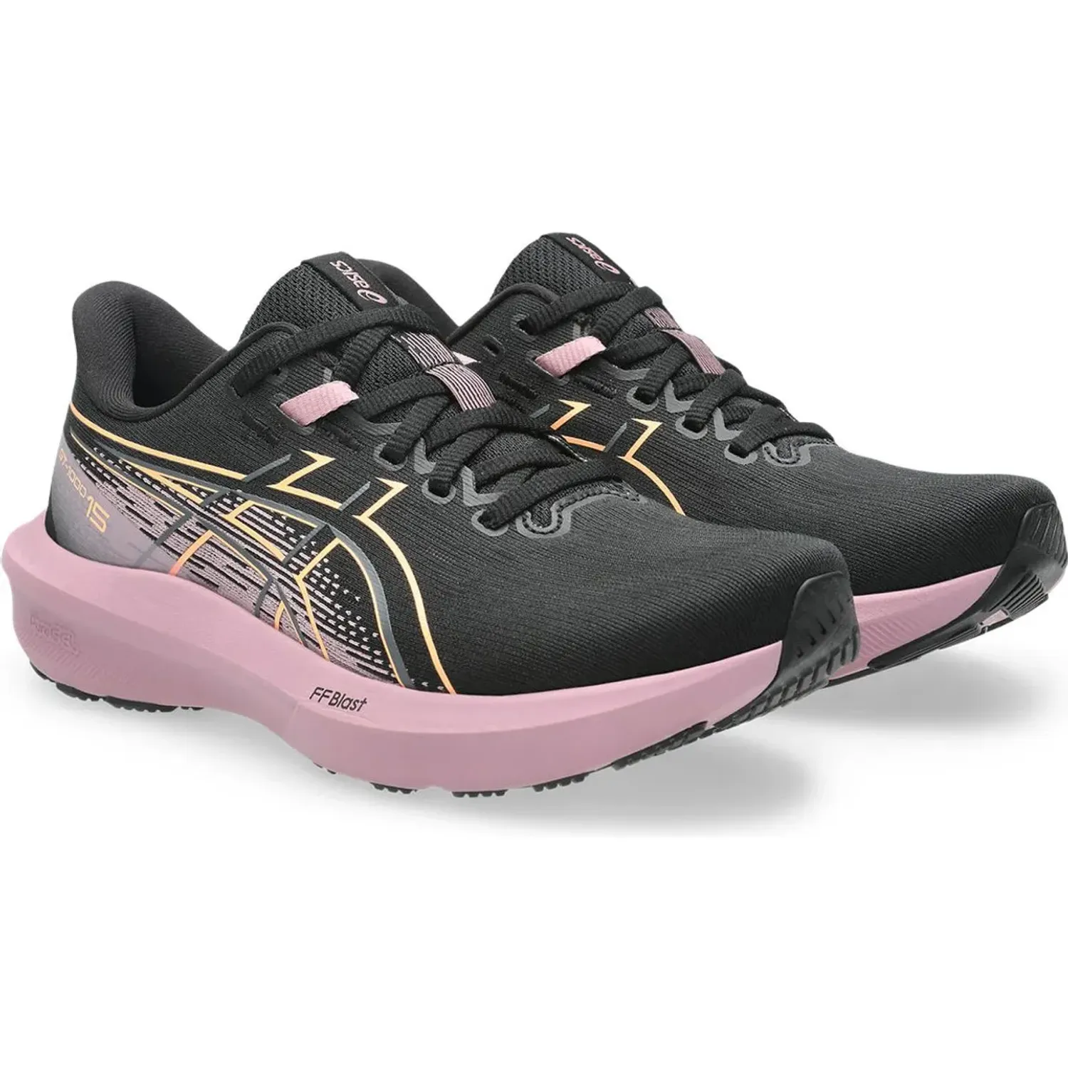 Zapatillas Asics Running Mujer Gt 1000 15 color rosado / negro | Platanitos