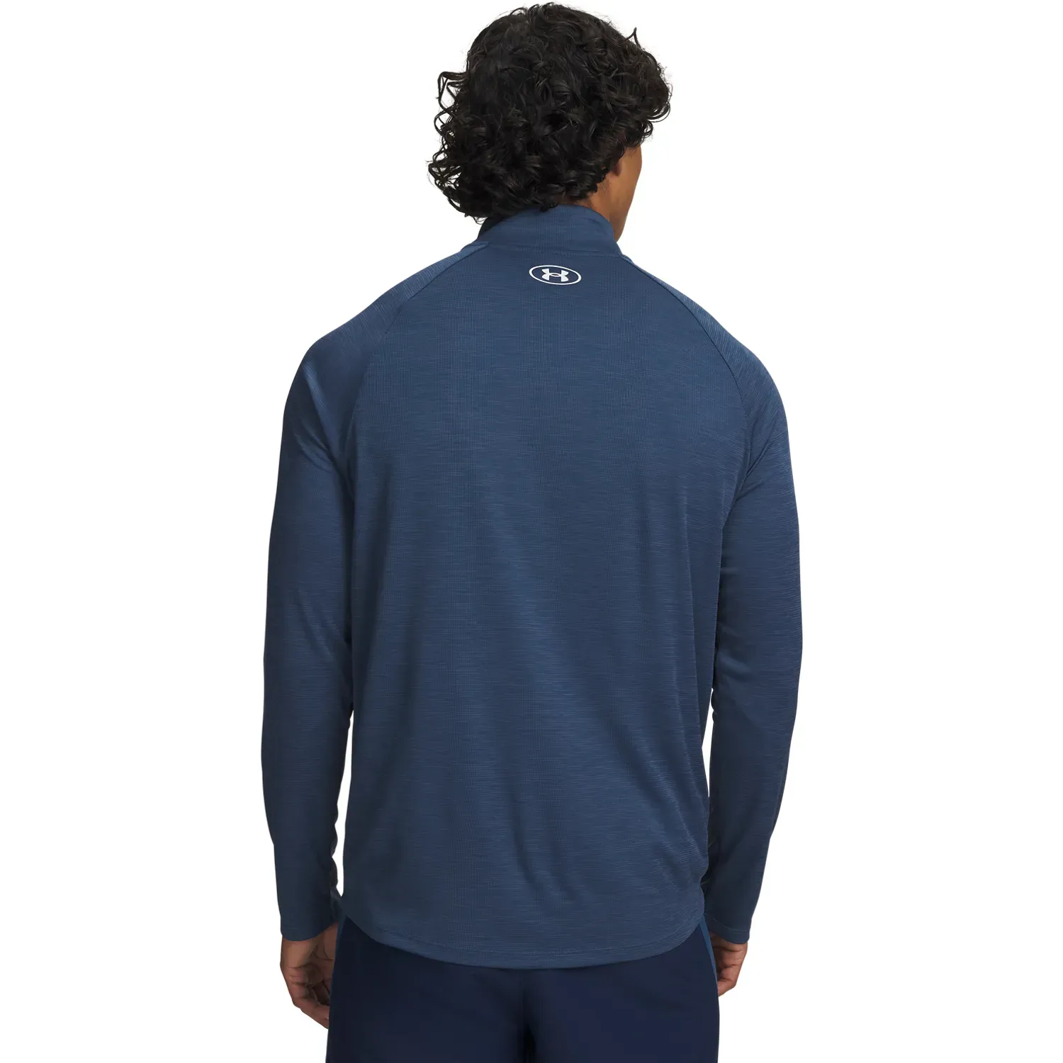 Polera Under Armour Running Hombre Half Zip Tech Textured 1/2 Zip color azul | Platanitos