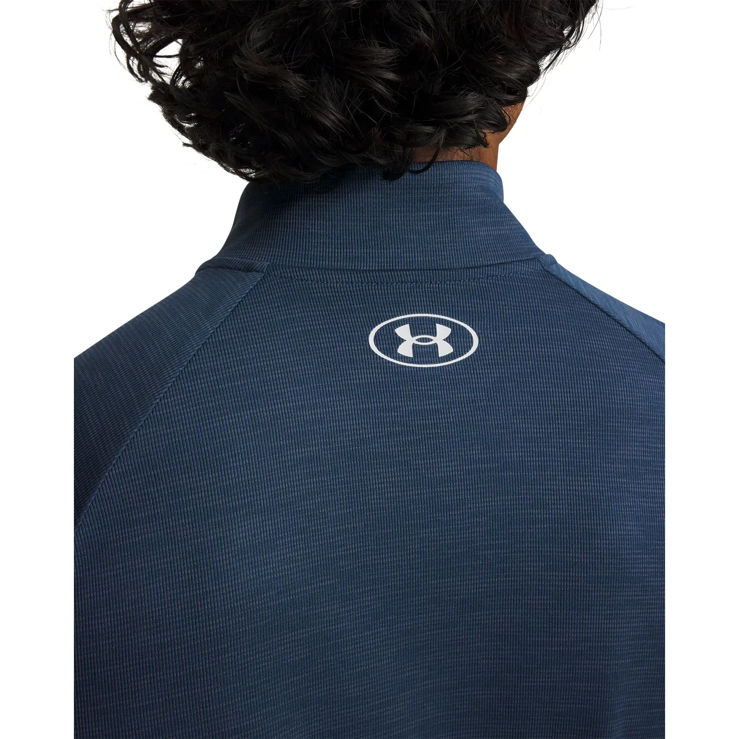 Polera Under Armour Running Hombre Half Zip Tech Textured 1/2 Zip color azul | Platanitos