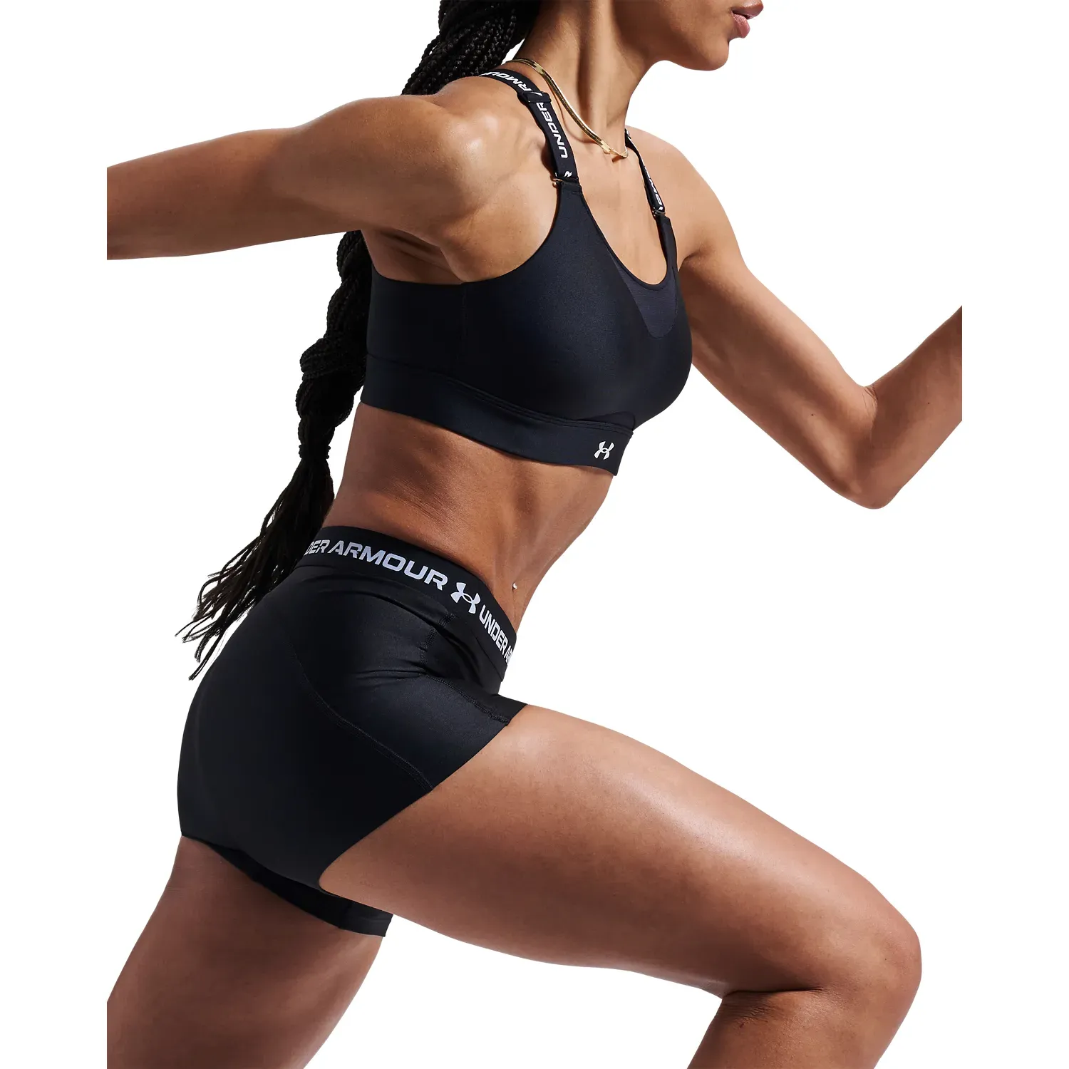 Short Under Armour Training Mujer Heatgear Shorty color gris | Platanitos