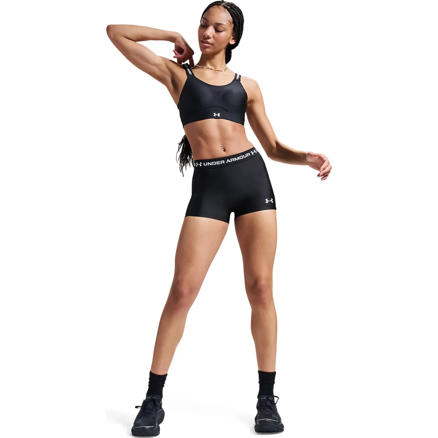 Short Under Armour Training Mujer Heatgear Shorty color gris | Platanitos