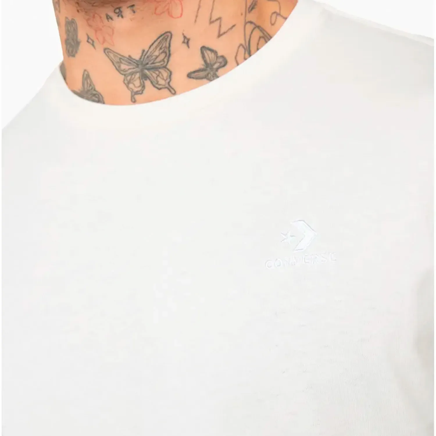 Polo Converse Deportivo Hombre Small Star Chevron color blanco | Platanitos