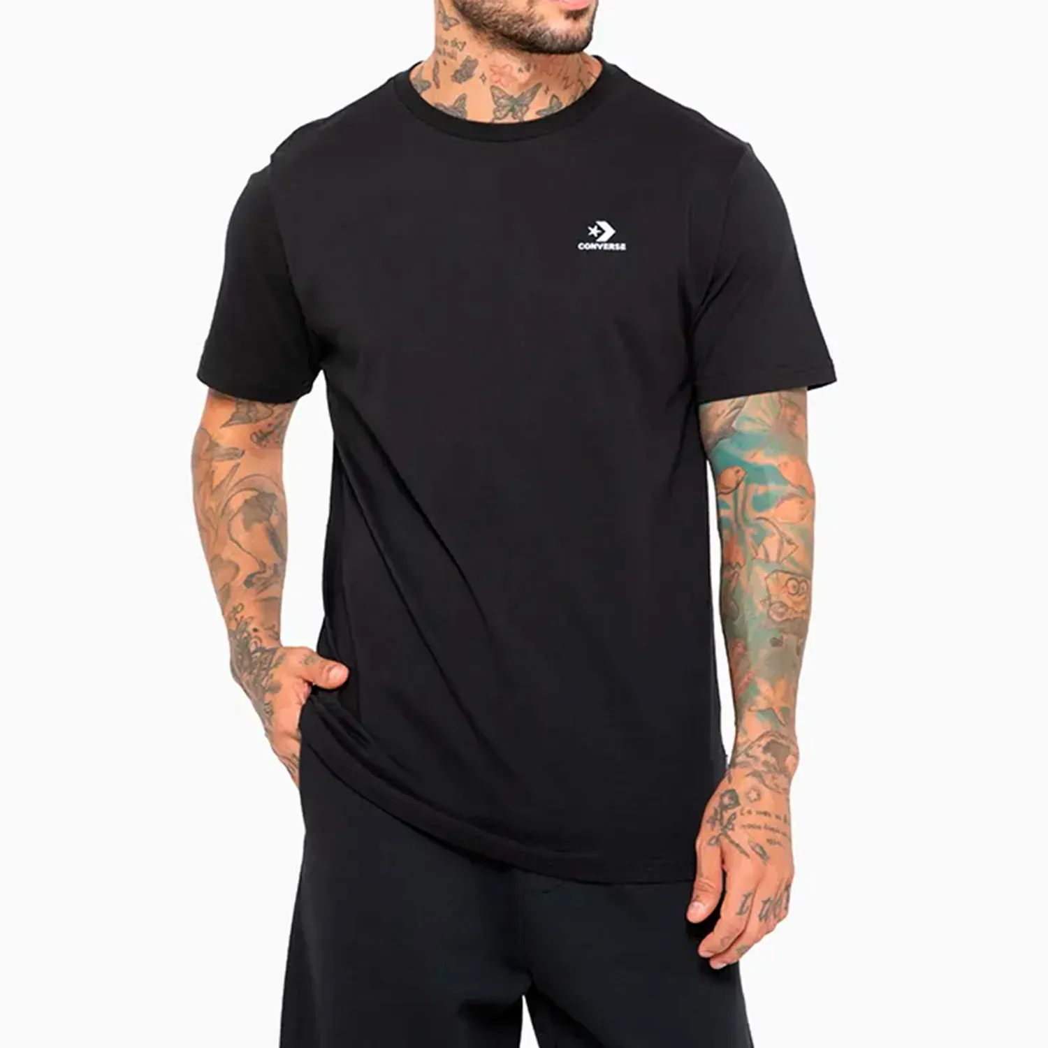 Polo Converse Deportivo Hombre Small Star Chevron color negro | Platanitos