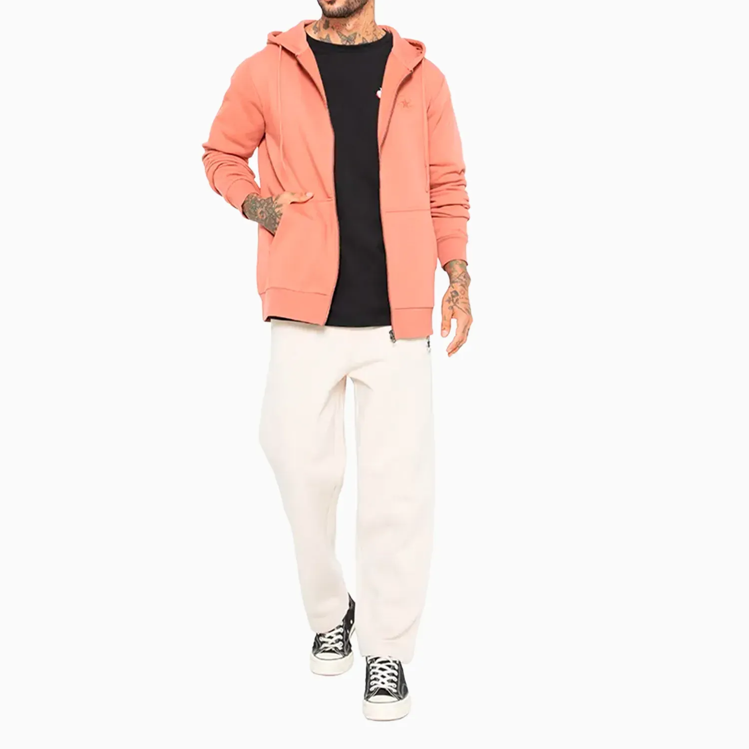 Casaca Converse Deportiva Hombre Fz Small Chuck Patch color anaranjado | Platanitos