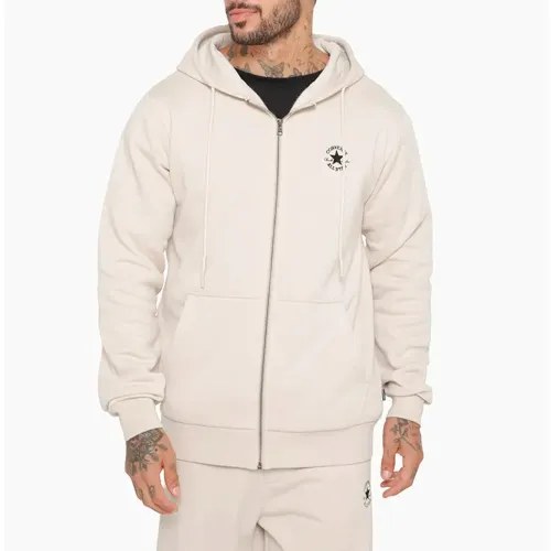 Casaca Converse Deportiva Hombre Fz Small Chuck Patch color blanco | Platanitos