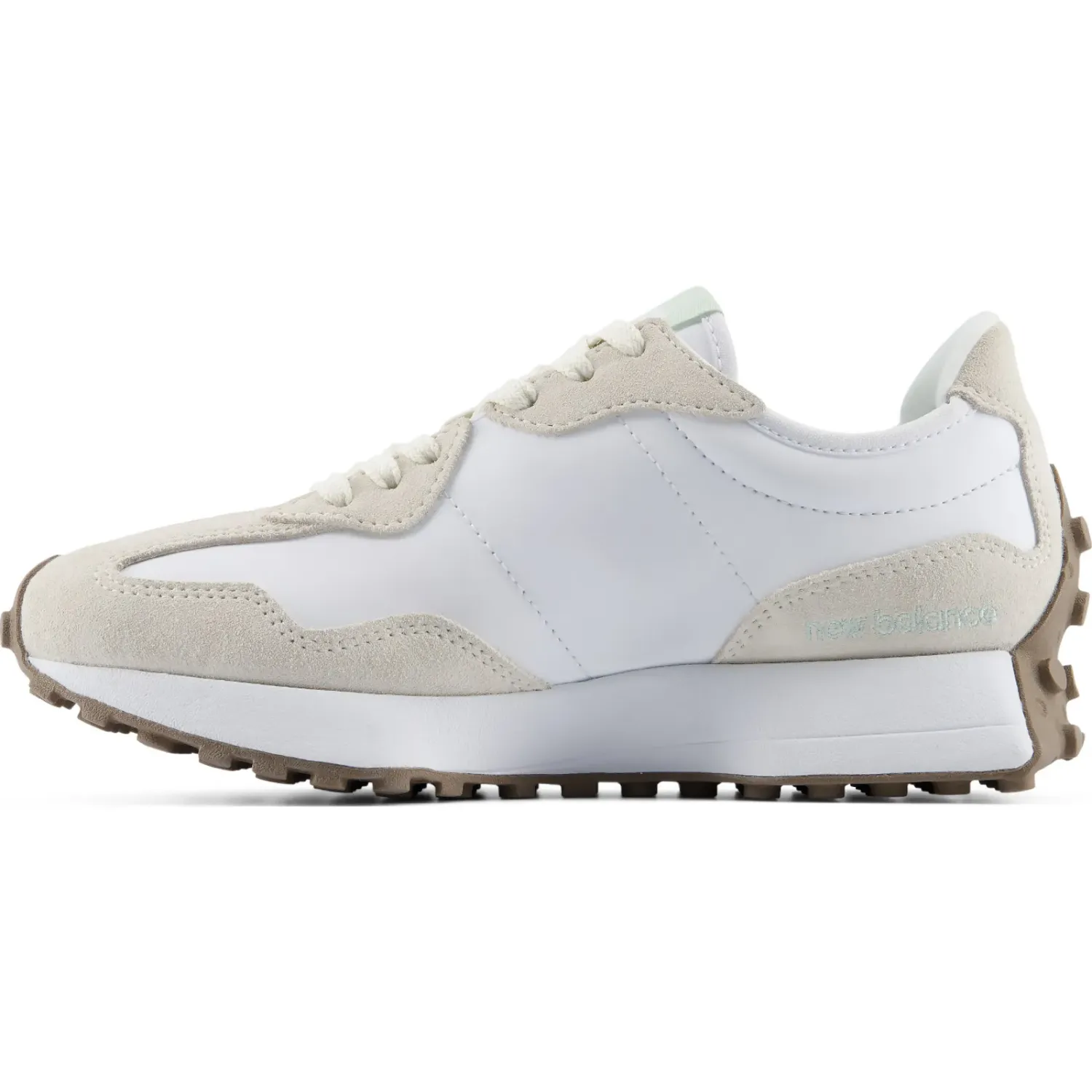 Zapatillas New Balance Urbanas Mujer 327 color gris / verde | Platanitos