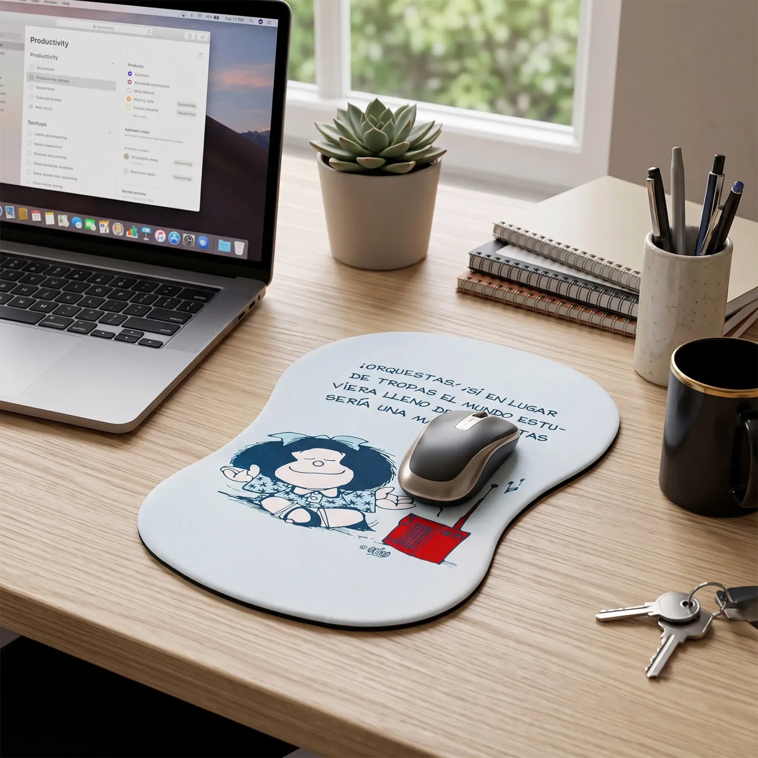 Mafalda Mouse Mafalda Pad Mafalda C/Relieve color multicolor | Platanitos