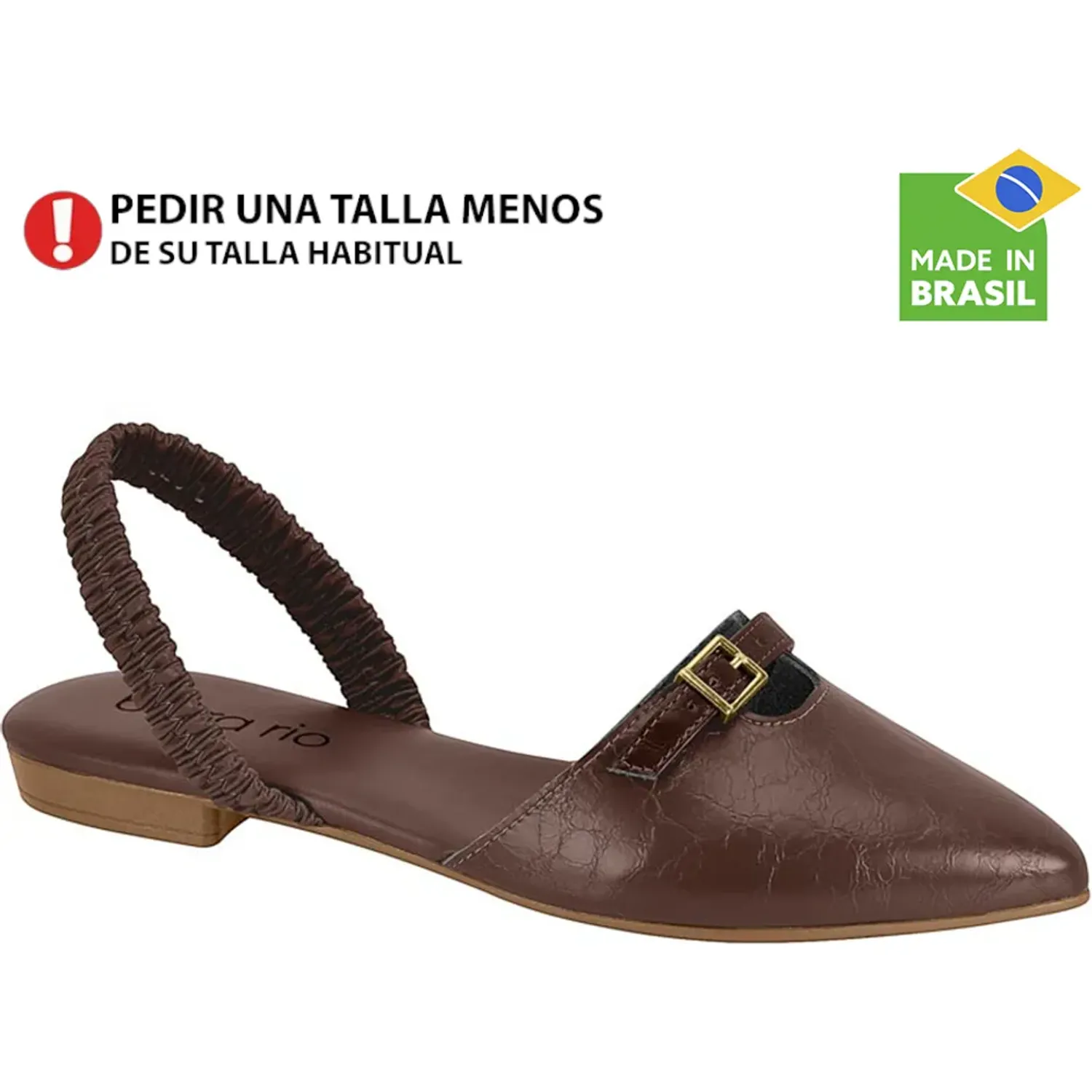 BEIRA RIO Ballerina Beira Rio Mujer 4134 color chocolate | Platanitos