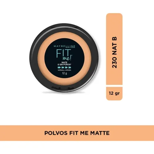 Polvo Maybelline Compacto Fit Me Mate & Sin Poros | Platanitos