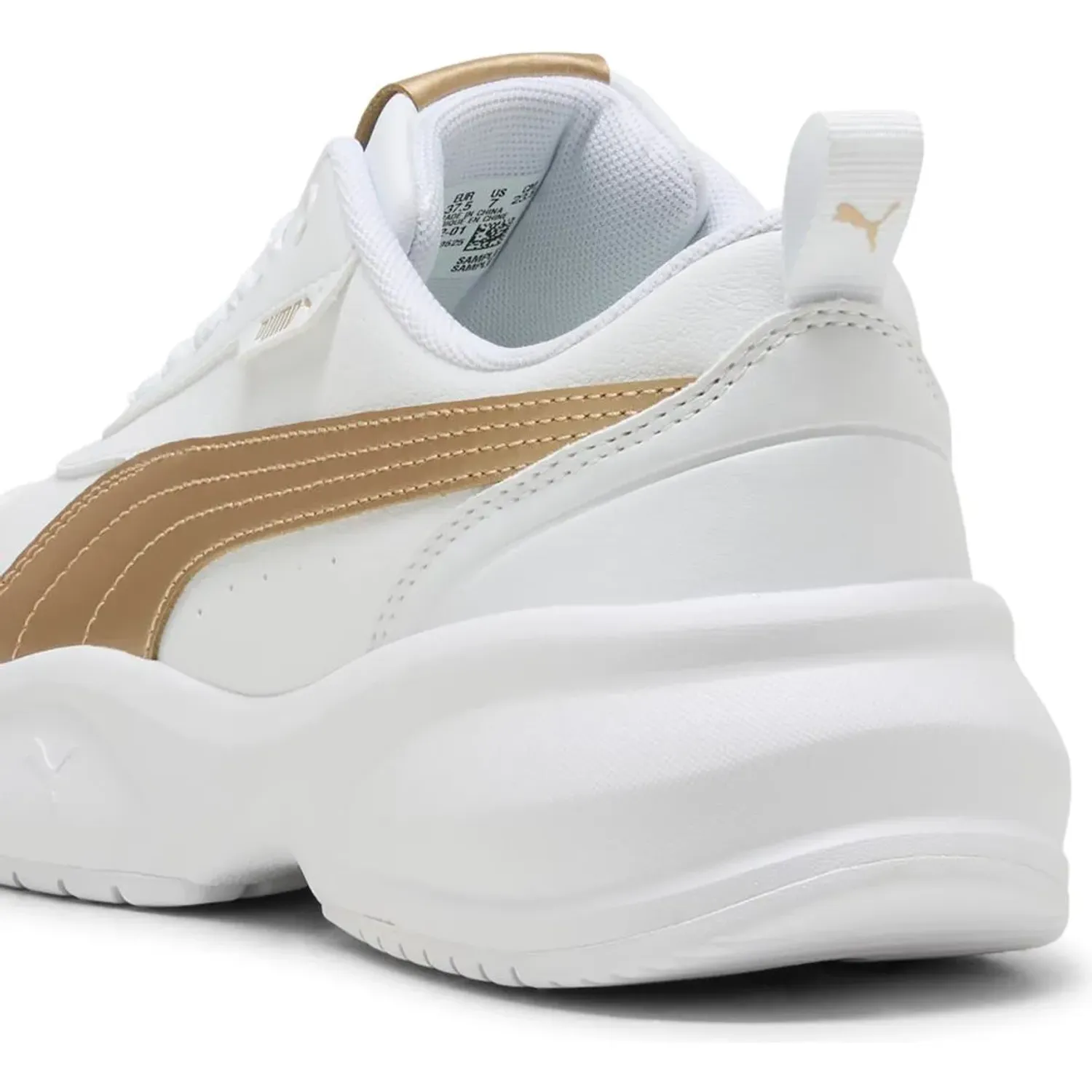 Zapatillas Puma Urbanas Mujer Cilia 2 Mode Metallic Glam color blanco | Platanitos