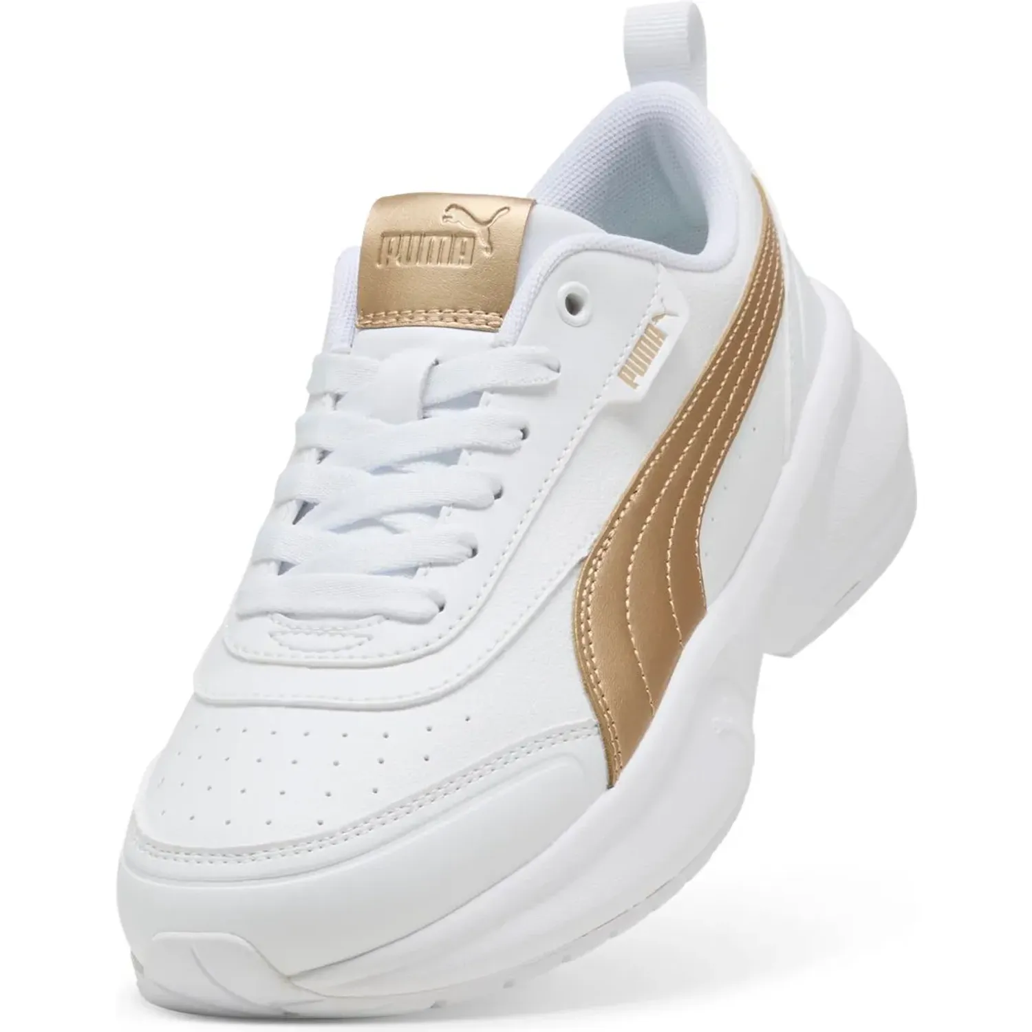 Zapatillas Puma Urbanas Mujer Cilia 2 Mode Metallic Glam color blanco | Platanitos