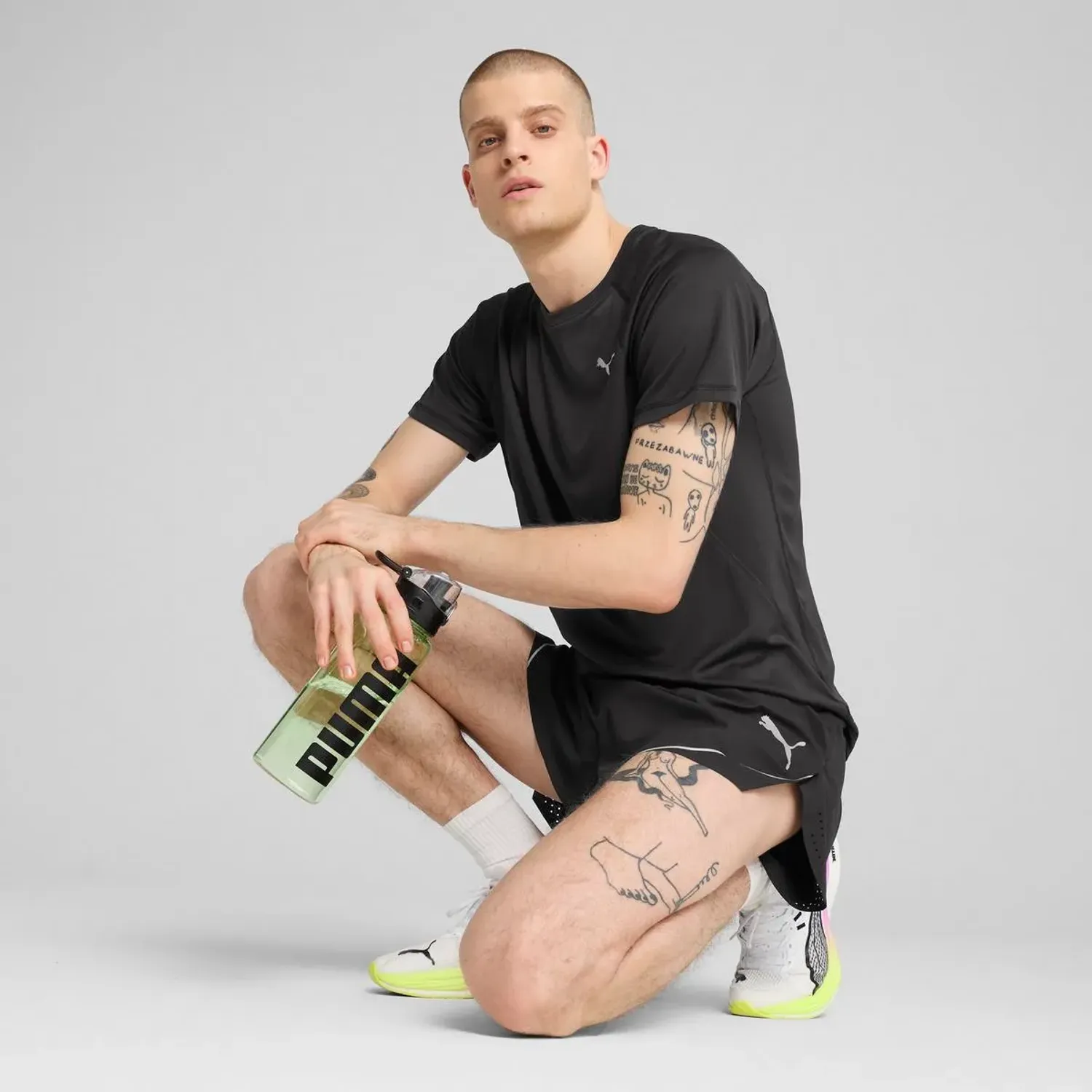Puma Polo Puma Running Hombre M Run Velocity Tee (Poly) color negro | Platanitos