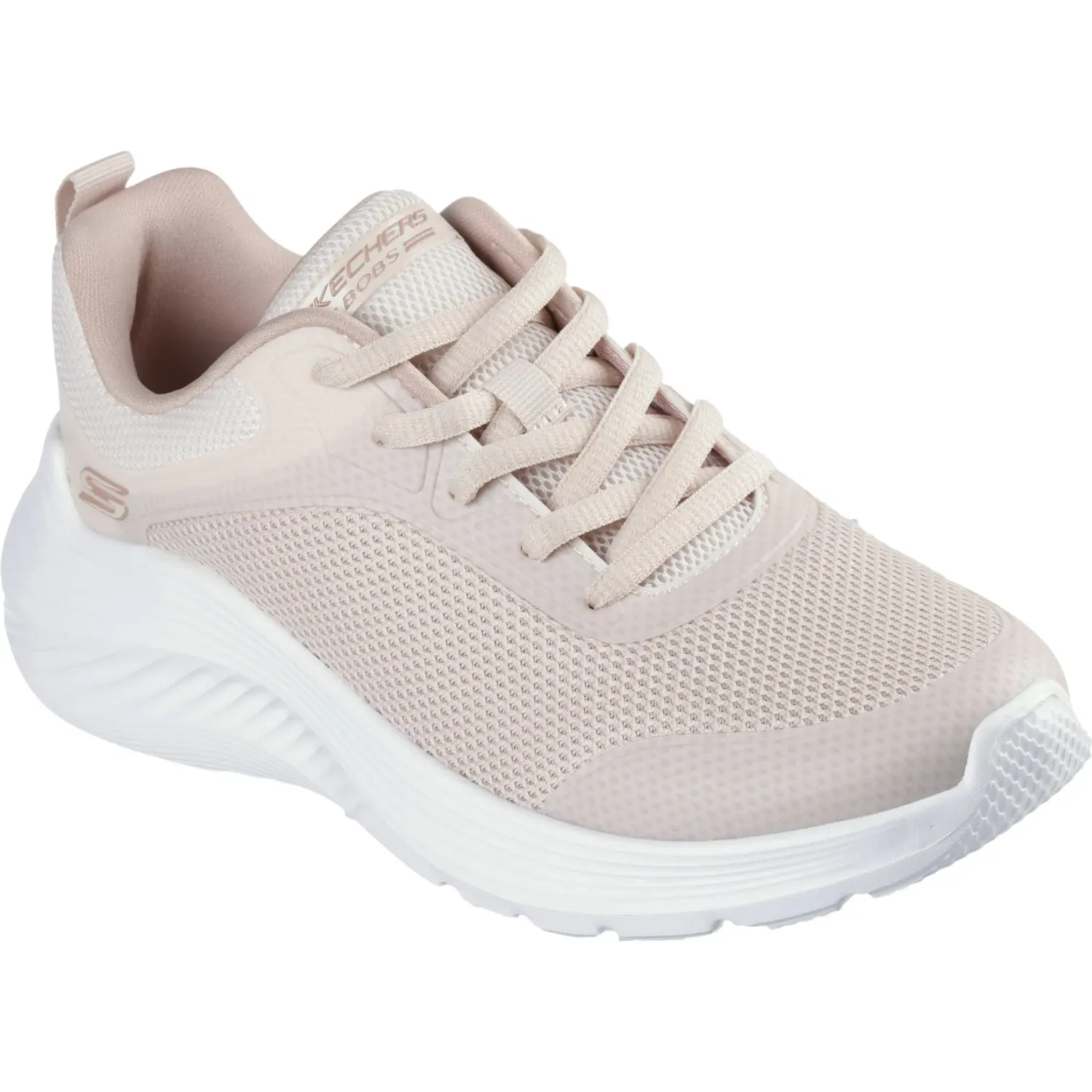 Zapatillas Skechers Urbanas Mujer Bobs Squad Waves color crema | Platanitos