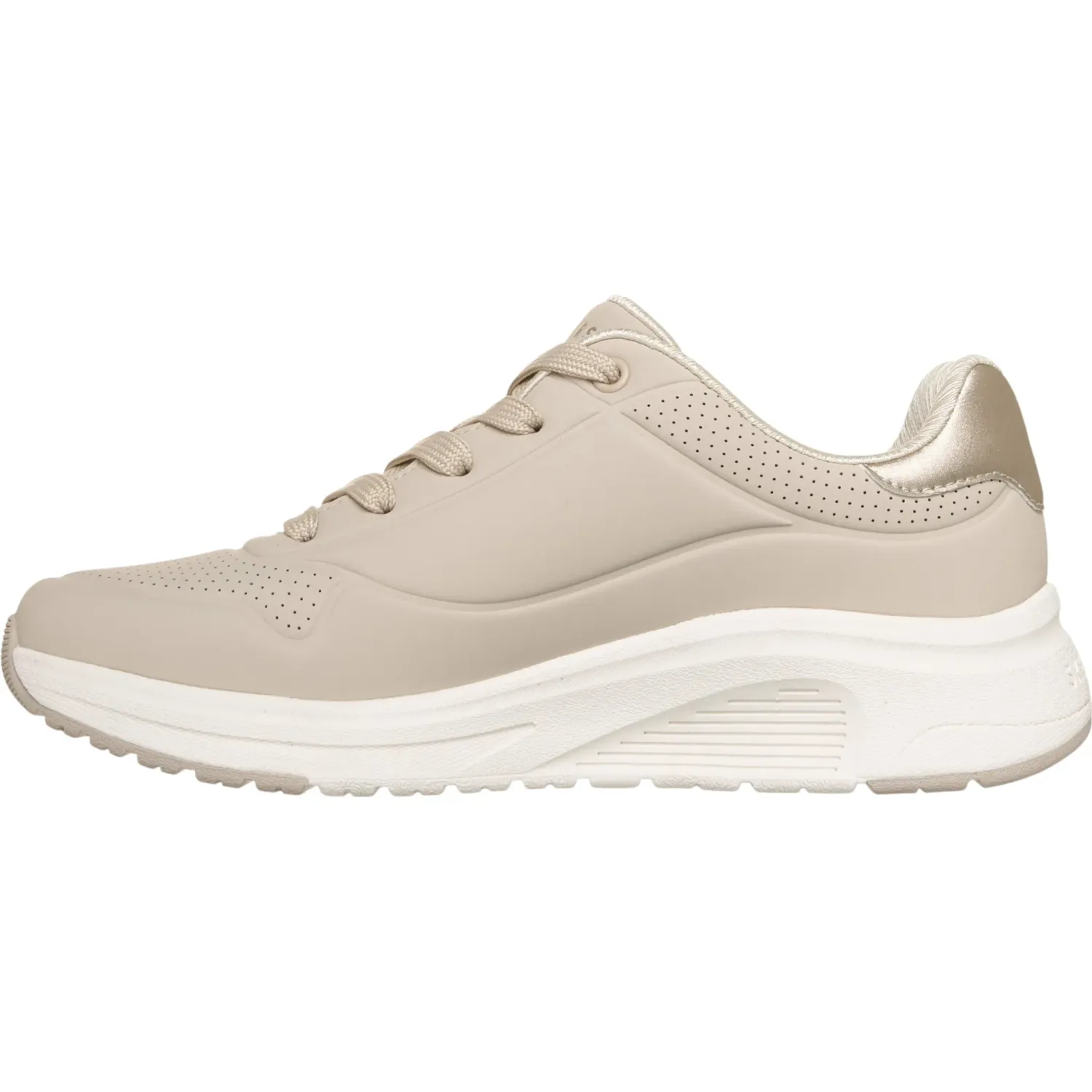 Zapatillas Skechers Urbanas Mujer Uno Lite 2 color crema | Platanitos