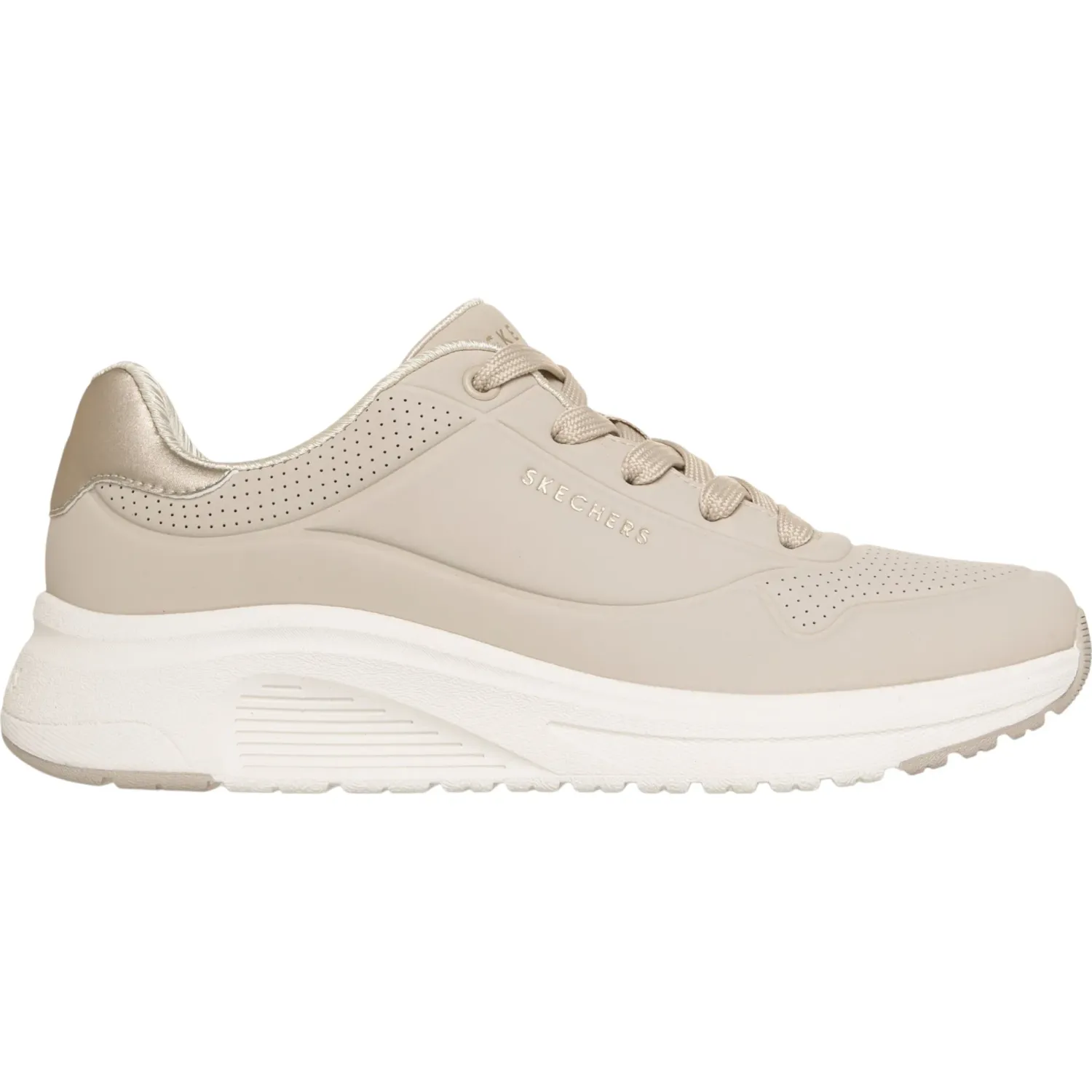 Zapatillas Skechers Urbanas Mujer Uno Lite 2 color crema | Platanitos