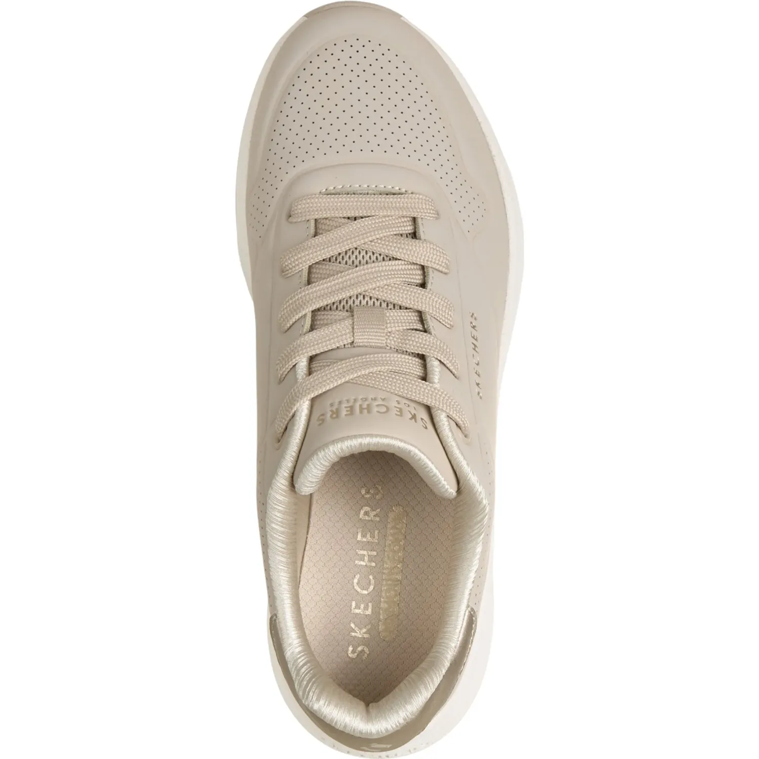 Zapatillas Skechers Urbanas Mujer Uno Lite 2 color crema | Platanitos