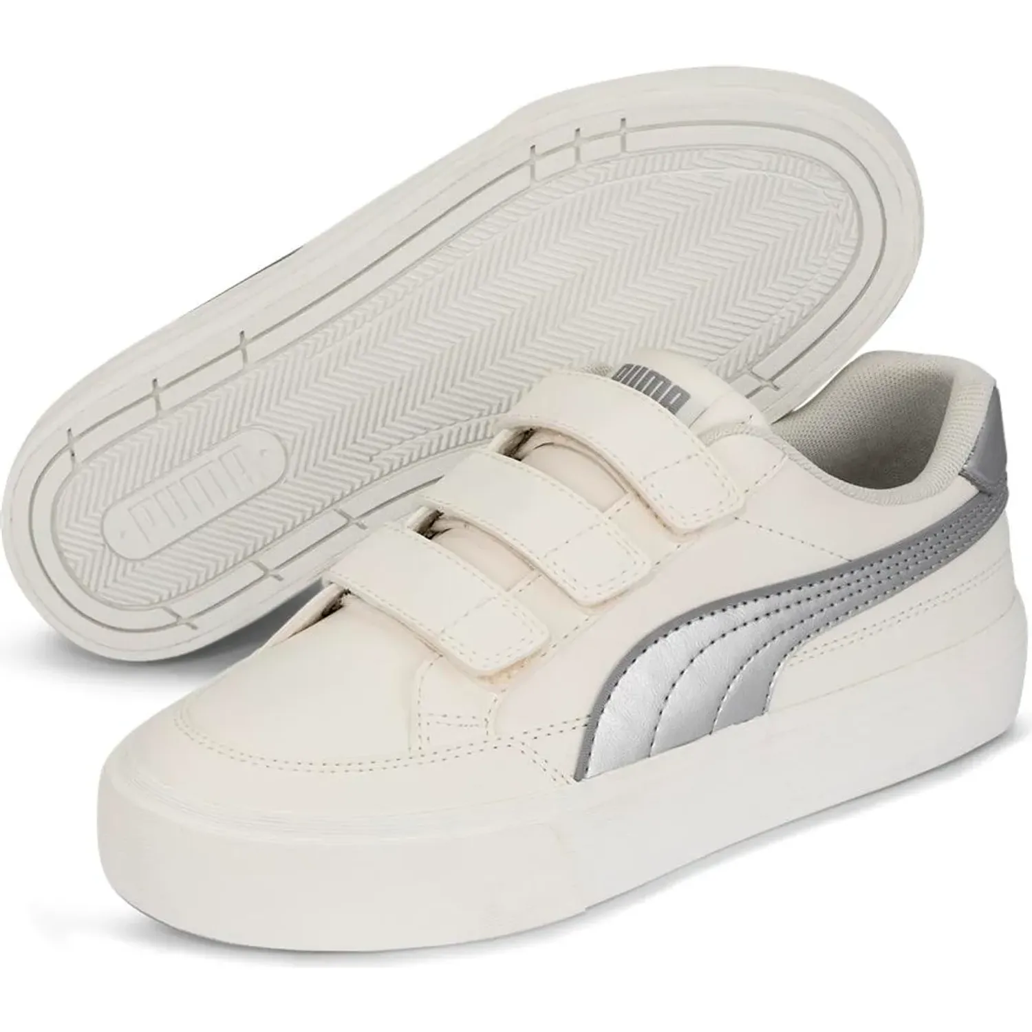 Zapatillas Puma Urbanas Mujer Court Classic Vulc Fs Velcro-Metallic color plateado | Platanitos