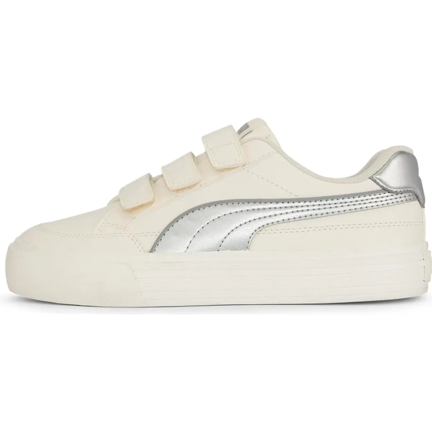 Zapatillas Puma Urbanas Mujer Court Classic Vulc Fs Velcro-Metallic color plateado | Platanitos