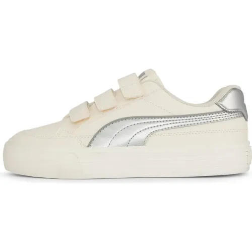 Zapatillas Puma Urbanas Mujer Court Classic Vulc Fs Velcro-Metallic color plateado | Platanitos