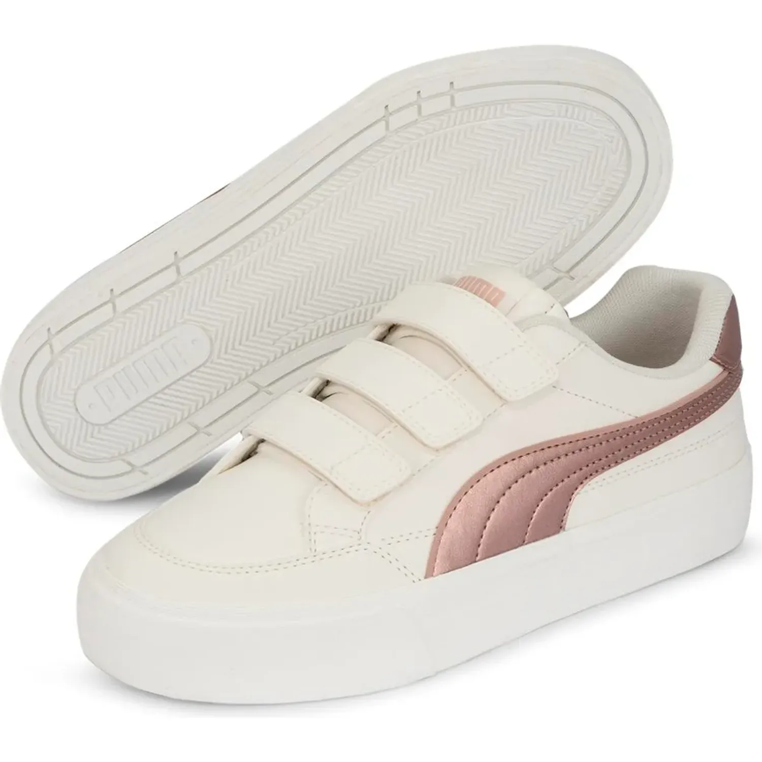 Zapatillas Puma Urbanas Mujer Court Classic Vulc Fs Velcro-Metallic color rose gold | Platanitos