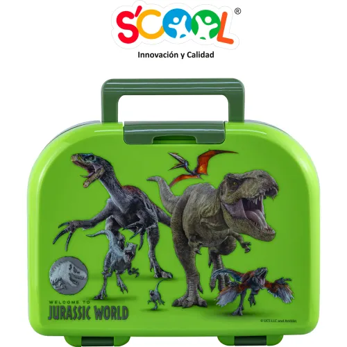 JURASSIC Taper Bento Con Asa 1 Broche 1180 Lt Scool