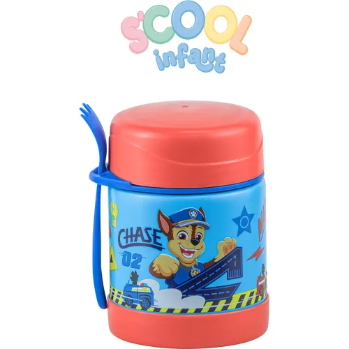 Paw Patrol Termo Comida Acero 350ml Con Cubierto Scool