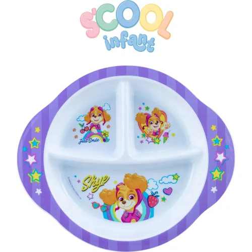 Paw Patrol Plato Con Divisiones Antideslizante Scool