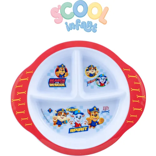 Paw Patrol Plato Con Divisiones Antideslizante Scool