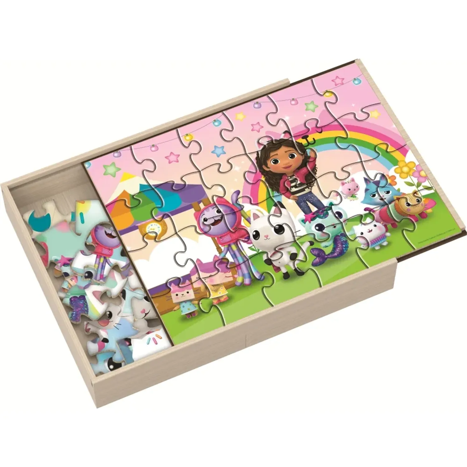 GABBYS DOLLHOUSE Pack Gabbys Dollhouse X3 Rompecabezas De Madera Juegos De Mesa color multicolor | Platanitos