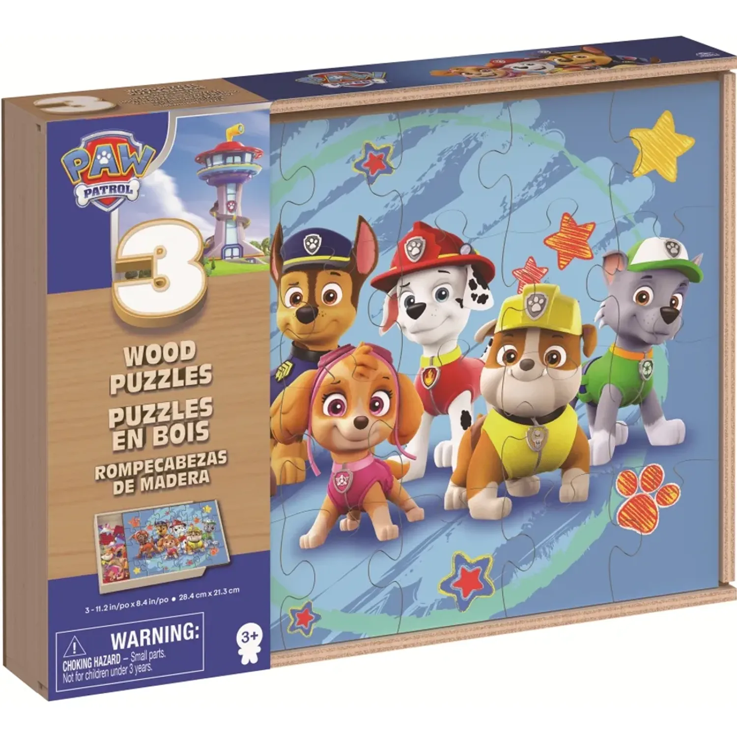 Paw Patrol Pack Paw Patrol X3 Rompecabezas De Madera Juegos De Mesa color multicolor | Platanitos