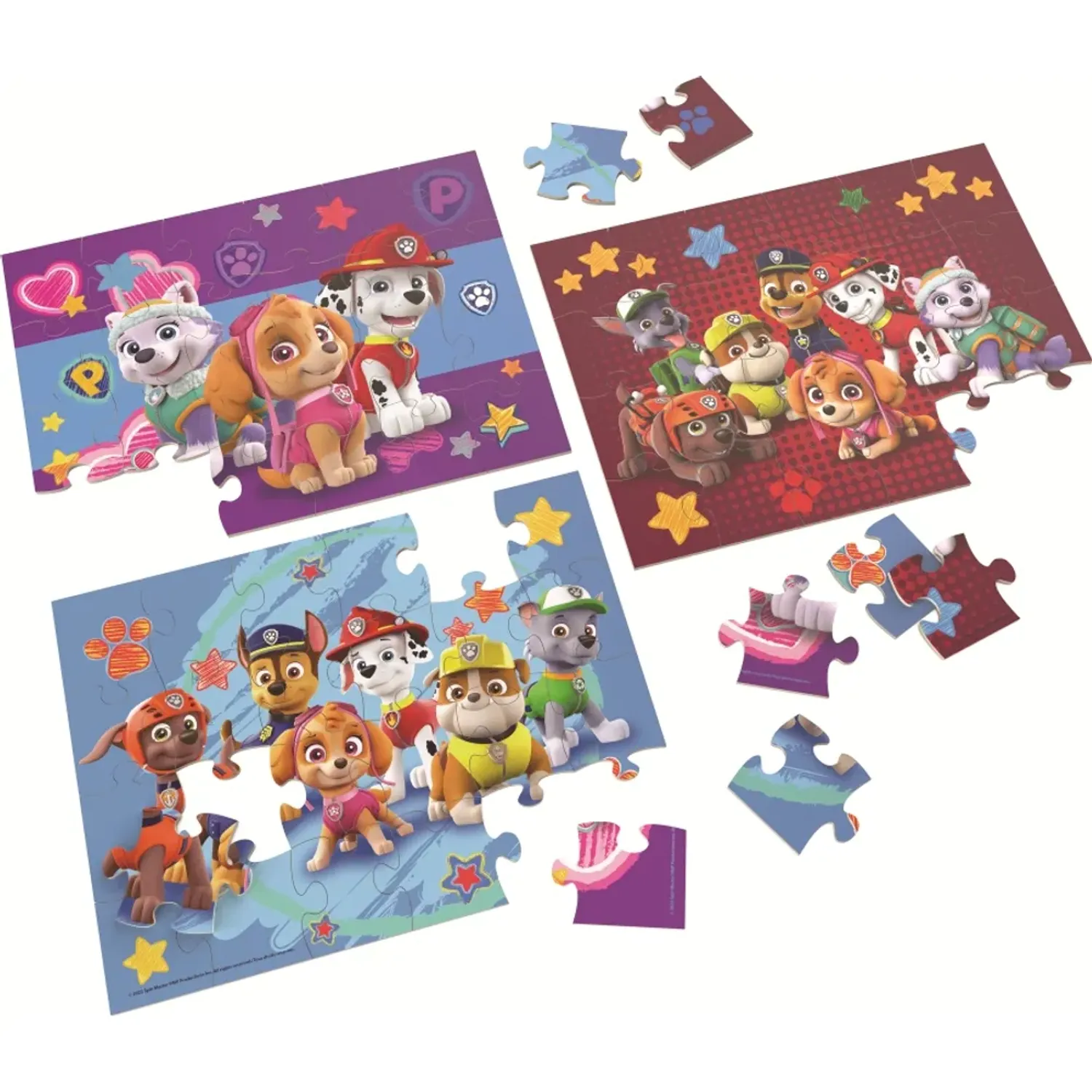 Paw Patrol Pack Paw Patrol X3 Rompecabezas De Madera Juegos De Mesa color multicolor | Platanitos