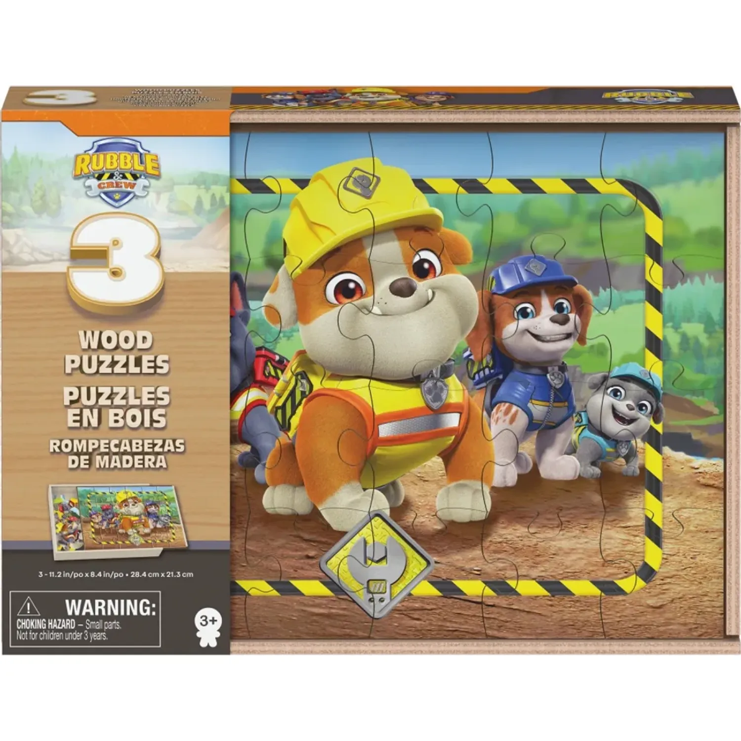 RUBBLE Pack Rubble X3 Rompecabezas De Madera Juegos De Mesa color multicolor | Platanitos