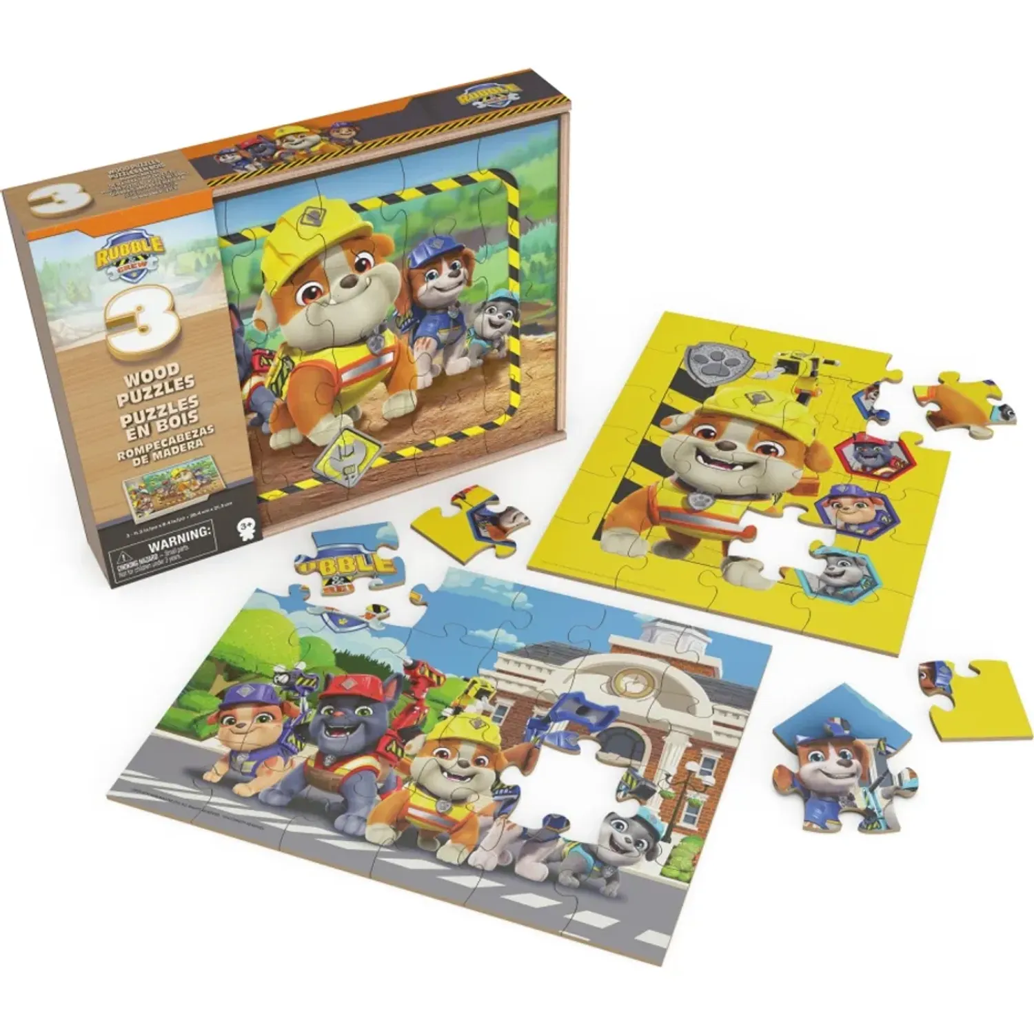 RUBBLE Pack Rubble X3 Rompecabezas De Madera Juegos De Mesa color multicolor | Platanitos