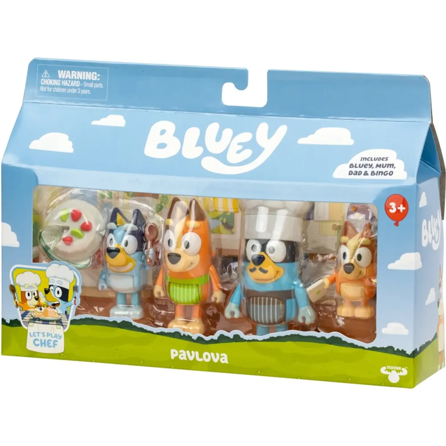 BLUEY Pack Bluey X4 Figuras Bluey Pavlova Bluey color multicolor | Platanitos