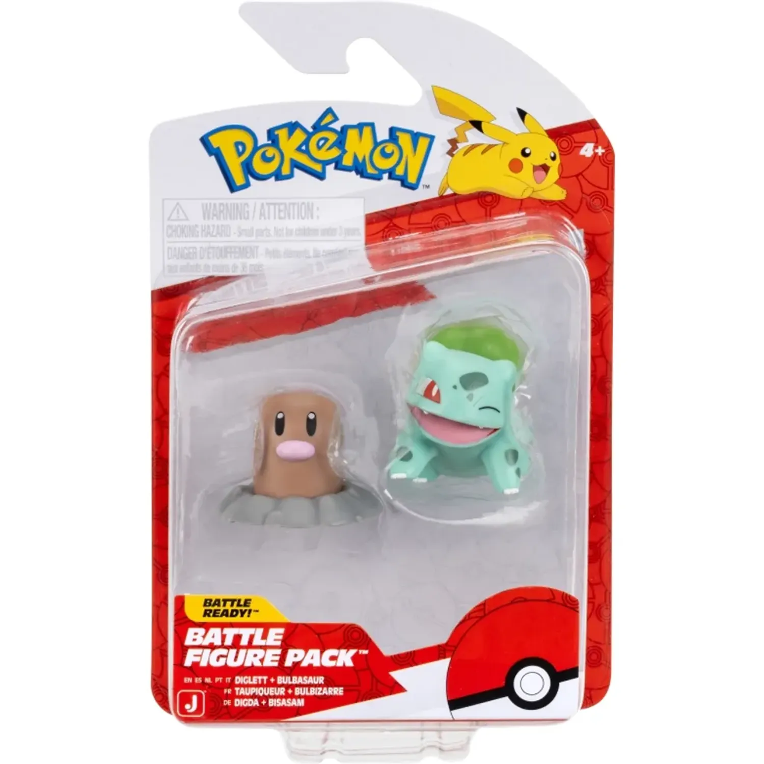 POKEMON Figura Pokemon De Batalla Pokemon Diglett & Bulbasaur color multicolor | Platanitos
