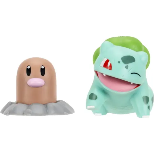 Figura Pokemon De Batalla Pokemon Diglett & Bulbasaur | Platanitos