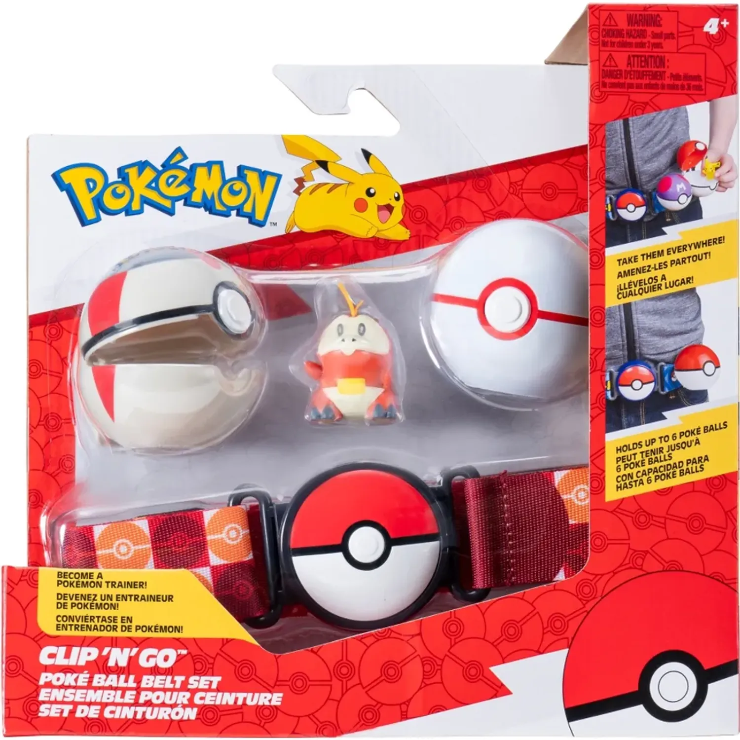 POKEMON Set Pokemon De Cinturon Con Pokebola Y Figura Pokemon Fuecoco color multicolor | Platanitos