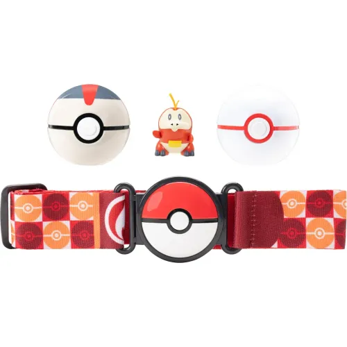 Set Pokemon De Cinturon Con Pokebola Y Figura Pokemon Fuecoco | Platanitos
