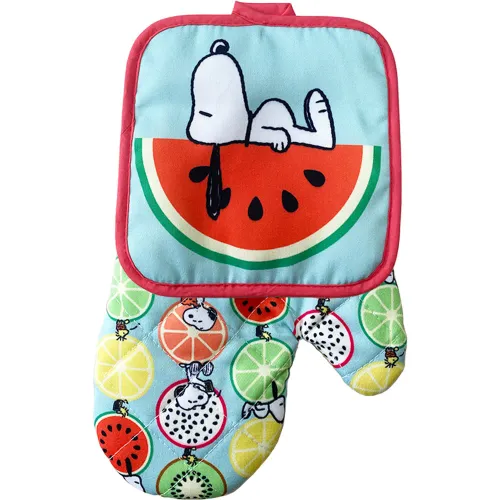 SNOOPY Set Guante + Agarrador Snoopy