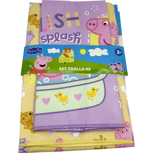 Peppa Pig Set De Toallas X2 Peppa Pig