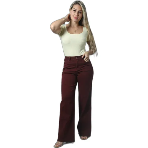 FORDAN JEANS Pantalon Mujer 3867 Bolsillo Parche Bota Recta